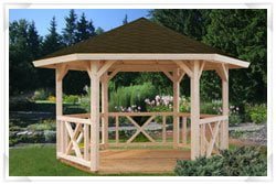 Hexagonal garden gazebo