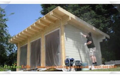 How to look after a summerhouse; preserve then stain or paint!