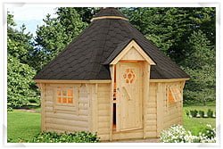 Scandinavian style barbecue hut