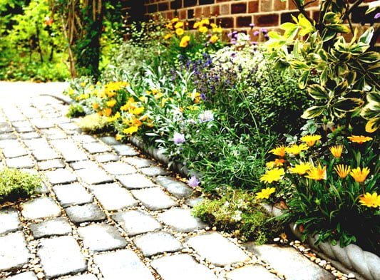 Lovely cobble and gravel path