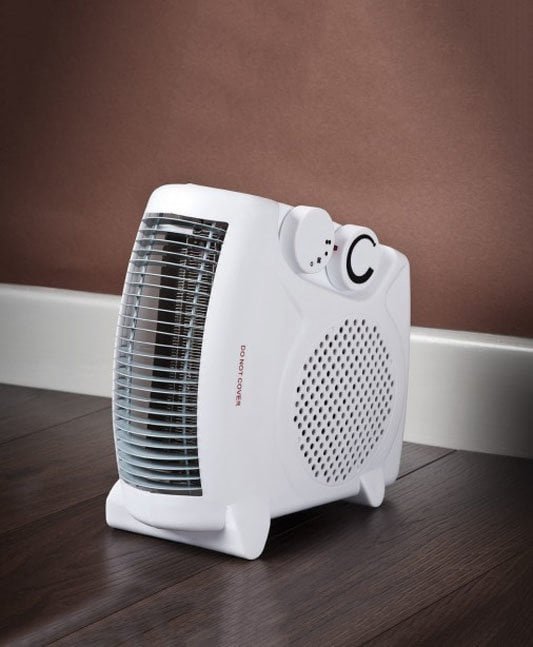 Heat a garden room with an electric fan heater