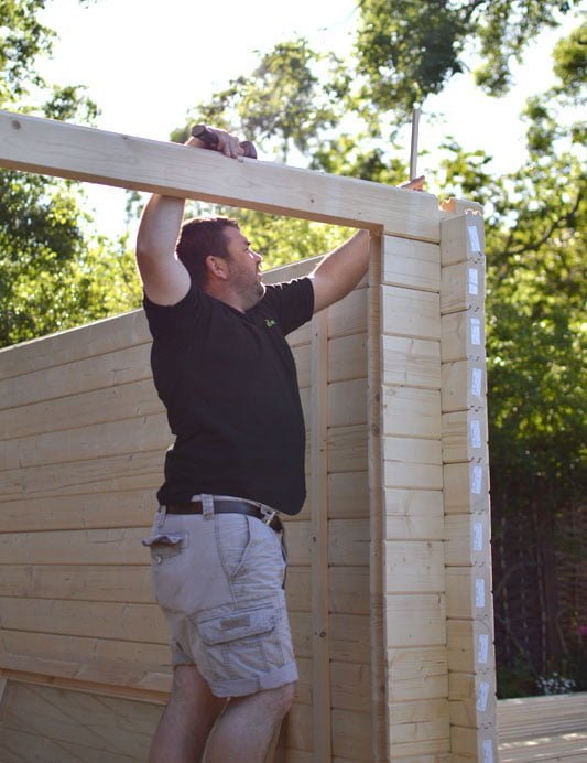 Easy fit chalet cut tongue and groove timbers