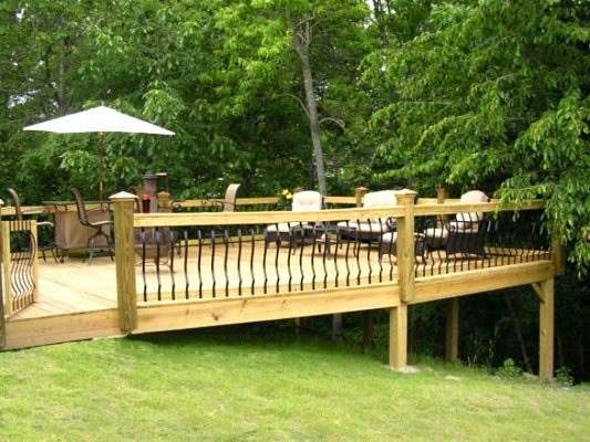 Decking in a sloping garden design?