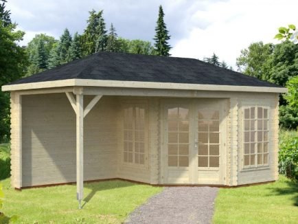 Melanie (6.8 sqm + 8.3 sqm) pavilion summer house with canopy