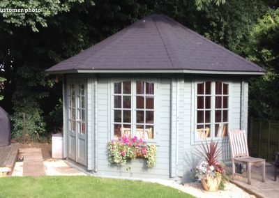 Hanna (14.1 sqm) large octagonal summer house