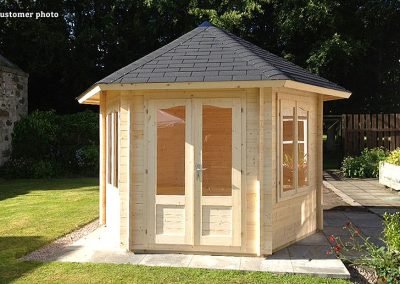 Hanna (7.6 sqm) hexagonal timber garden pavilion