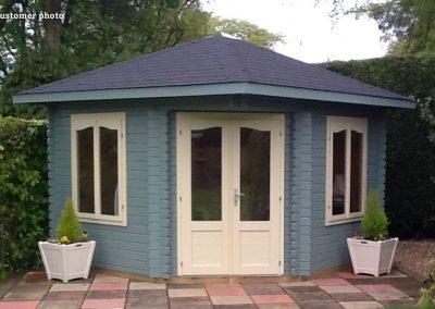 Melanie (9.6 sqm) large heavy duty corner summer house