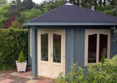 Melanie (9.6 sqm) large heavy duty corner summer house