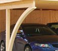 Optional carporch arch made from laminated wood